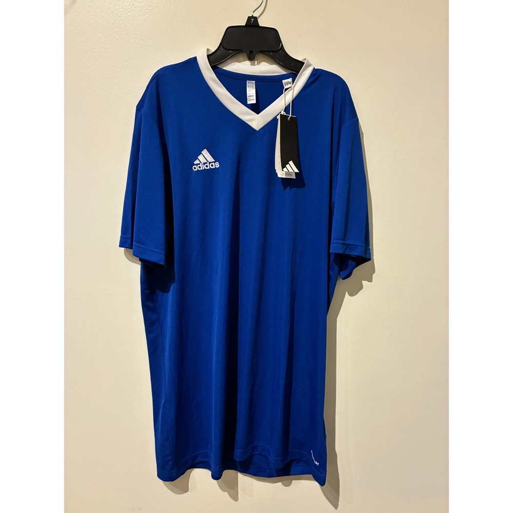 NWT Adidas Mens Entrada 22 Soccer Jersey Team Royal Blue XLT
